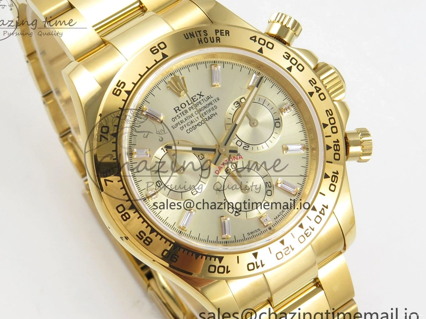 1228 Casual Daytona 126508 YG QF 1:1 Best Edition YG Dial Crystal Markers On YG Bracelet SH4131 V6 (Gain Weight) 305